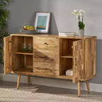 Buffet GDFStudio Latimer Boho fait main en bois de manguier avec rangement, naturel