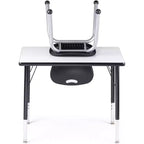 Chaise empilable d'écolier - Coque d'assise ergonomique moulée avec cadre robuste riveté - pour salles de classe, apprentissage à domicile ou bureau - Lot de 4 chaises