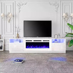 Meuble TV EROMMY pour téléviseurs jusqu'à 80 pouces avec cheminée