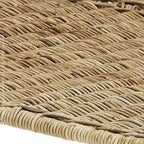 texxture Lot de 2 tabourets de bar Ormond en rotin tressé, meubles de salle à manger ou de cuisine intérieurs et extérieurs pour table ou véranda avec pieds en métal, naturel