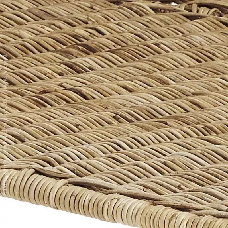 texxture Lot de 2 tabourets de bar Ormond en rotin tressé, meubles de salle à manger ou de cuisine intérieurs et extérieurs pour table ou véranda avec pieds en métal, naturel