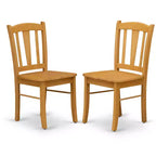 HomeStock Dublin Dining Chairs Slat Back Wood Seat Kitchen Dining Room Chairs