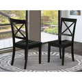HomeStock Dining Room Cross Back Solid Wood Seat Chairs, Set of 2