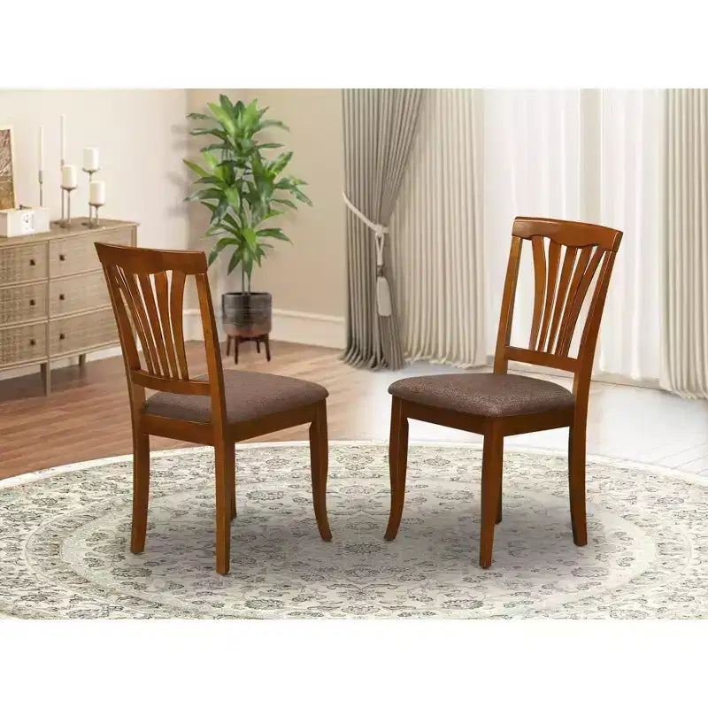 Chaise de salle à manger Avon HomeStock Country Cottage avec assise en bois – Lot de 2