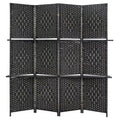 BestMassage 4/6 Panel Wooden Room Divider Folding Portable Partition Screen