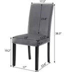 Ensemble de salle à manger Ashzo de Roundhill Furniture, table à manger avec pieds épingles et 6 chaises, 7 pièces