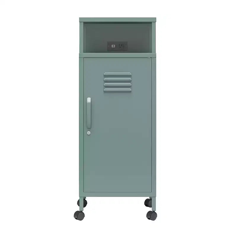 Novogratz Cache Metal Locker-Style Mobile Storage Cart