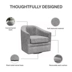 DHP Fauteuil d'appoint pivotant Remily