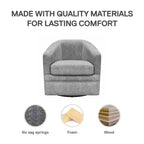 DHP Fauteuil d'appoint pivotant Remily