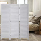 BestMassage Paravent pliable en bois à 3/4/6 panneaux, 1,75 m de hauteur, couleur blanc