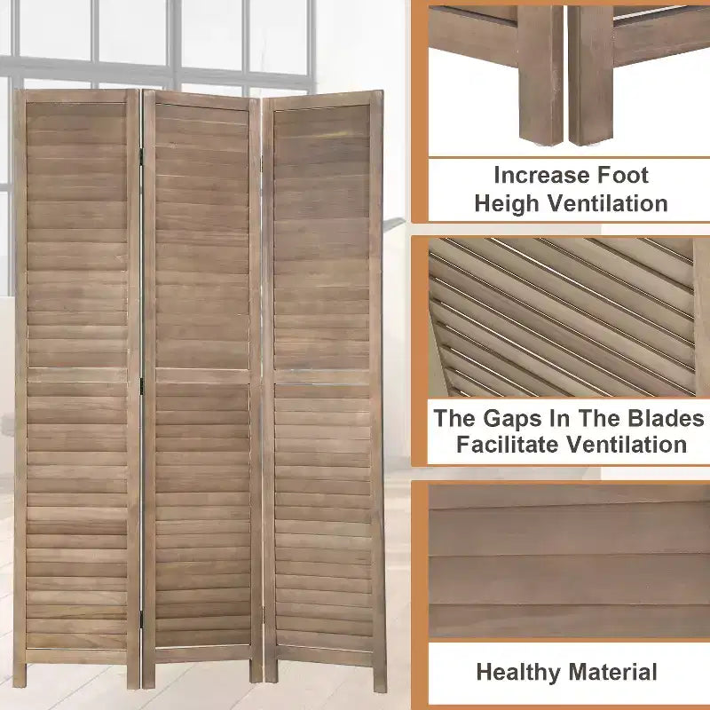 BestMassage Paravent pliable en bois à 3/4/6 panneaux, 1,75 m de hauteur, couleur blanc
