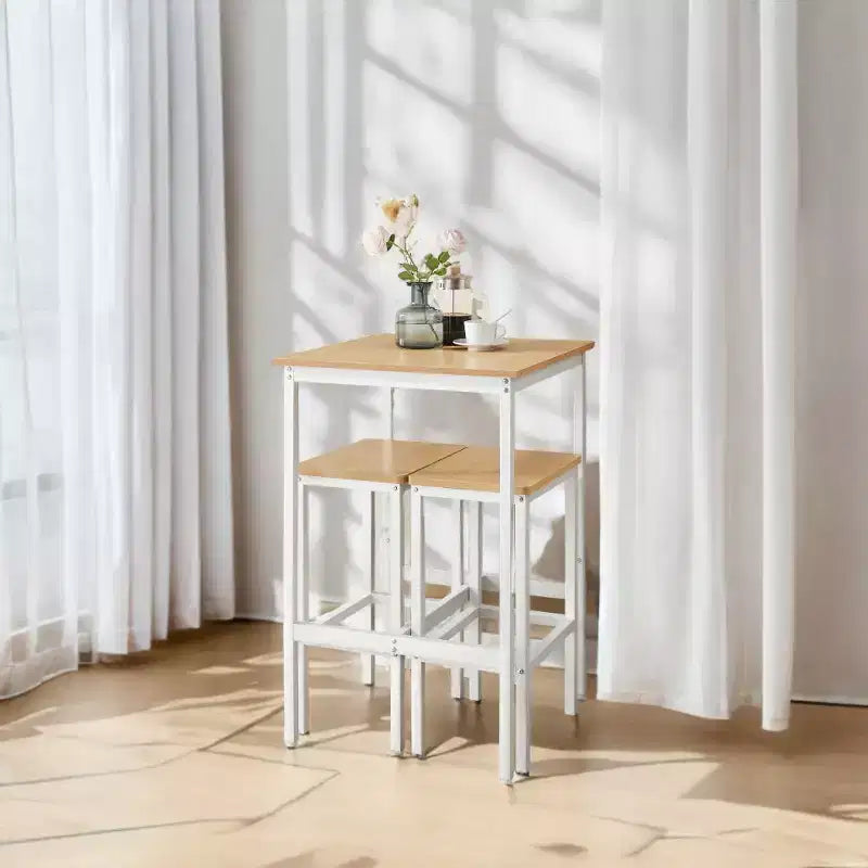 Table de bar avec tabourets, ensemble table et chaises de pub, petite table à manger pour 2 personnes, table hauteur comptoir, table haute, table et chaises hauteur bar, table à manger.