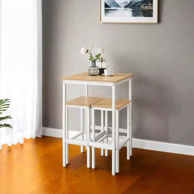 Table de bar avec tabourets, ensemble table et chaises de pub, petite table à manger pour 2 personnes, table hauteur comptoir, table haute, table et chaises hauteur bar, table à manger.