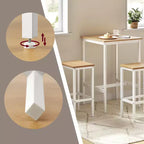 Table de bar avec tabourets, ensemble table et chaises de pub, petite table à manger pour 2 personnes, table hauteur comptoir, table haute, table et chaises hauteur bar, table à manger.