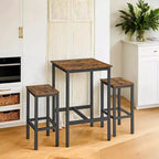 Table de bar avec tabourets, ensemble table et chaises de pub, petite table à manger pour 2 personnes, table hauteur comptoir, table haute, table et chaises hauteur bar, table à manger.
