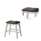Simple Relax – Ensemble de 2 tabourets de comptoir rembourrés, blanc cassé et gris foncé
