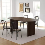 PexFix Table de salle à manger ovale avec double piédestal Tables de cuisine