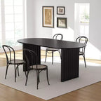 PexFix Table de salle à manger ovale avec double piédestal Tables de cuisine