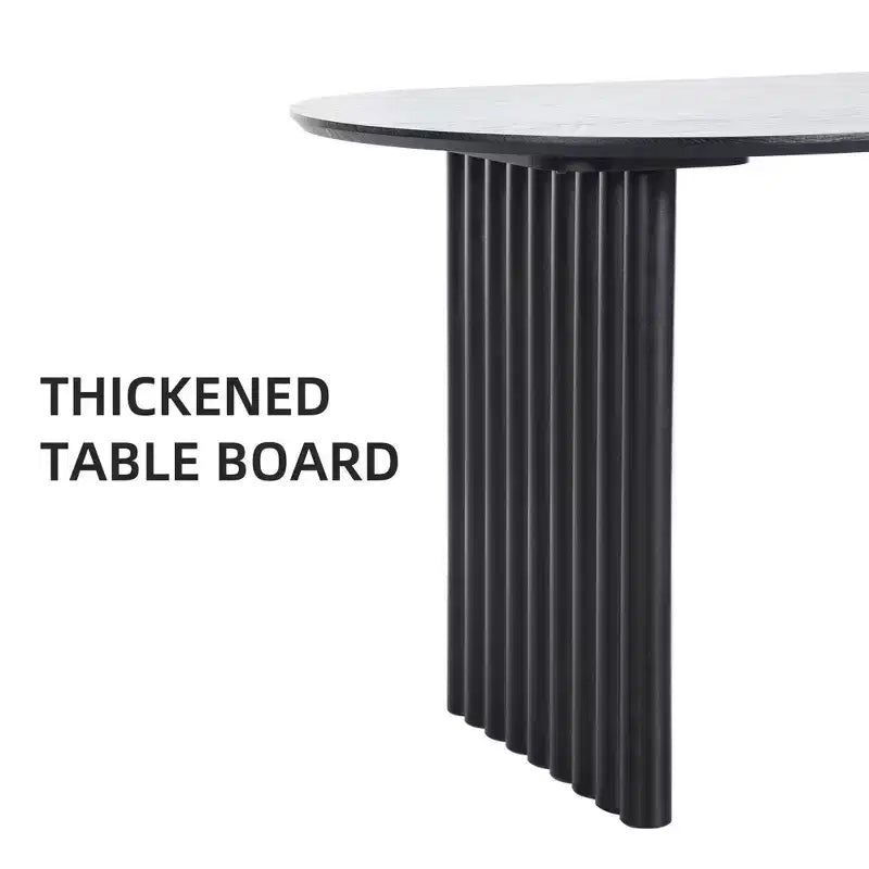 PexFix Table de salle à manger ovale avec double piédestal Tables de cuisine