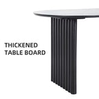 PexFix Table de salle à manger ovale avec double piédestal Tables de cuisine