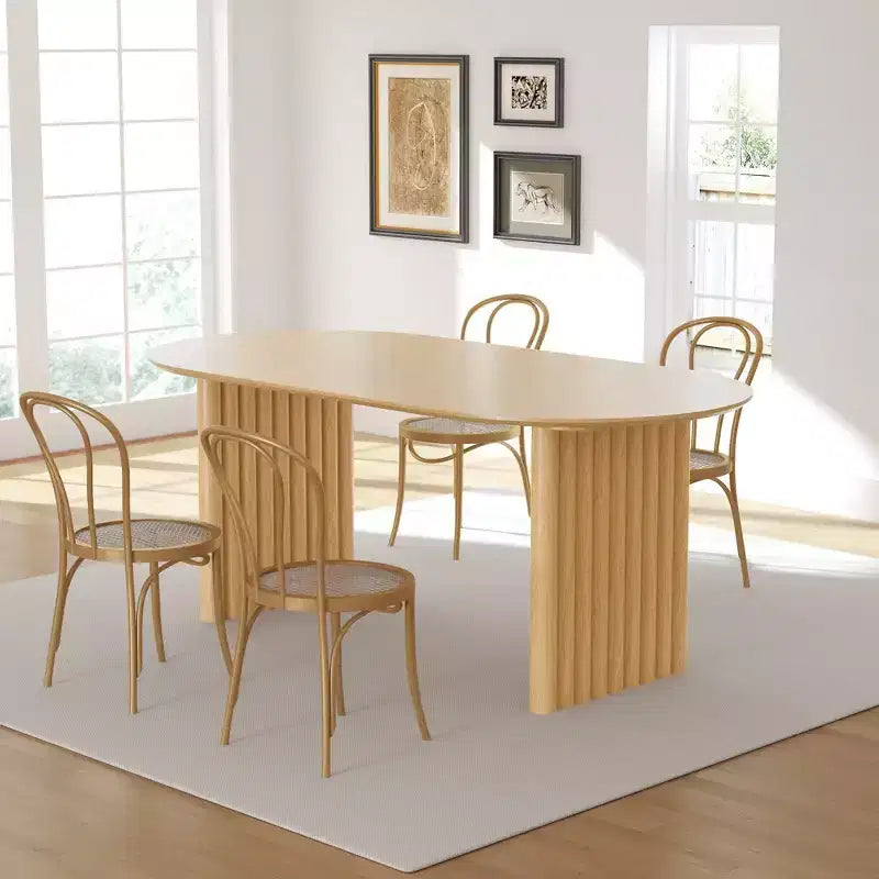 PexFix Table de salle à manger ovale avec double piédestal Tables de cuisine