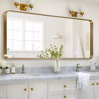 Miroir sur pied moderne : Aluminium, rectangle arrondi, 162 x 53 cm