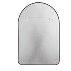 Miroir mural arche en alliage d'aluminium, cadre noir 91x61x4cm