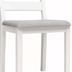 DHP Reila Table de salle à manger 5 pièces en bois, blanc/noyer