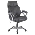 Alera Fulford Bonded Leather High-Back Manager's Chair - Black