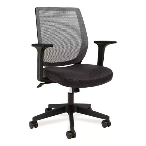 Alera Wessex Ergonomic Fabric Mesh Swivel Task Chair - Black