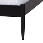 Ensemble de chambre à coucher 5 pièces Florica Art déco en bois noir Queen de Baxton Studio