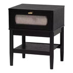Ensemble de chambre à coucher 5 pièces Florica Art déco en bois noir Queen de Baxton Studio