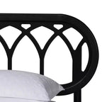 Ensemble de chambre à coucher 5 pièces Florica Art déco en bois noir Queen de Baxton Studio