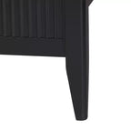 Ensemble de chambre à coucher 4 pièces Primrose de Baxton Studio en bois cannelé noir d'inspiration milieu de siècle