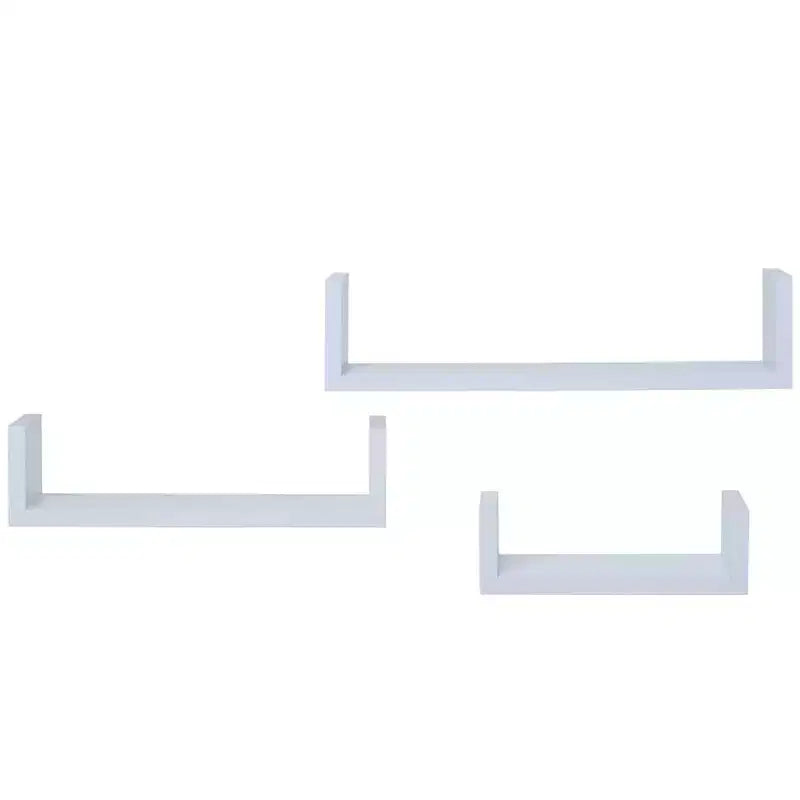Étagères flottantes en bois blanches Lakeside Collection - Lot de 3 -