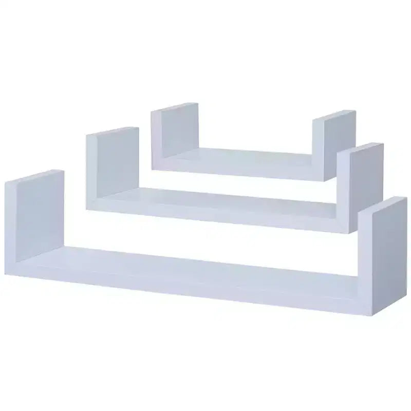 Étagères flottantes en bois blanches Lakeside Collection - Lot de 3 -