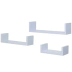 Étagères flottantes en bois blanches Lakeside Collection - Lot de 3 -