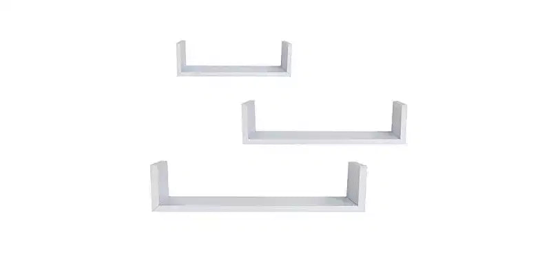 Étagères flottantes en bois blanches Lakeside Collection - Lot de 3 -
