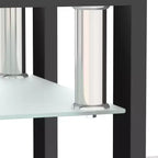 MAYEERTY Table d'appoint moderne en verre trempé, table d'appoint carrée pour salon et chambre à coucher, lot de 2, transparent