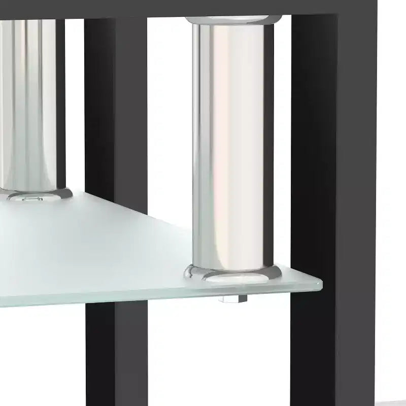 MAYEERTY Table d'appoint moderne en verre trempé, table d'appoint carrée pour salon et chambre à coucher, lot de 2, transparent