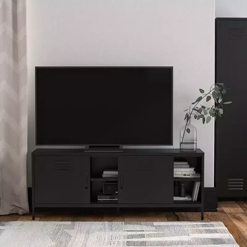 Meuble TV style casier métallique Novogratz Cache pour téléviseurs jusqu'à 65 pouces