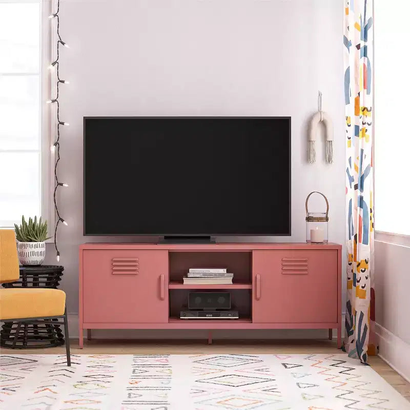 Meuble TV style casier métallique Novogratz Cache pour téléviseurs jusqu'à 65 pouces