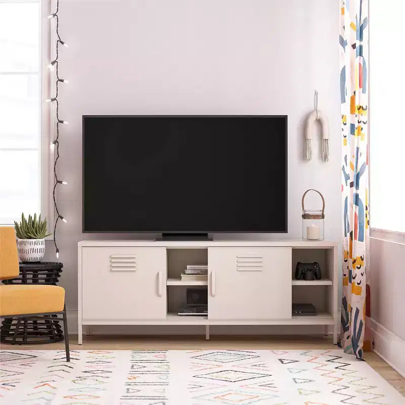 Meuble TV style casier métallique Novogratz Cache pour téléviseurs jusqu'à 65 pouces