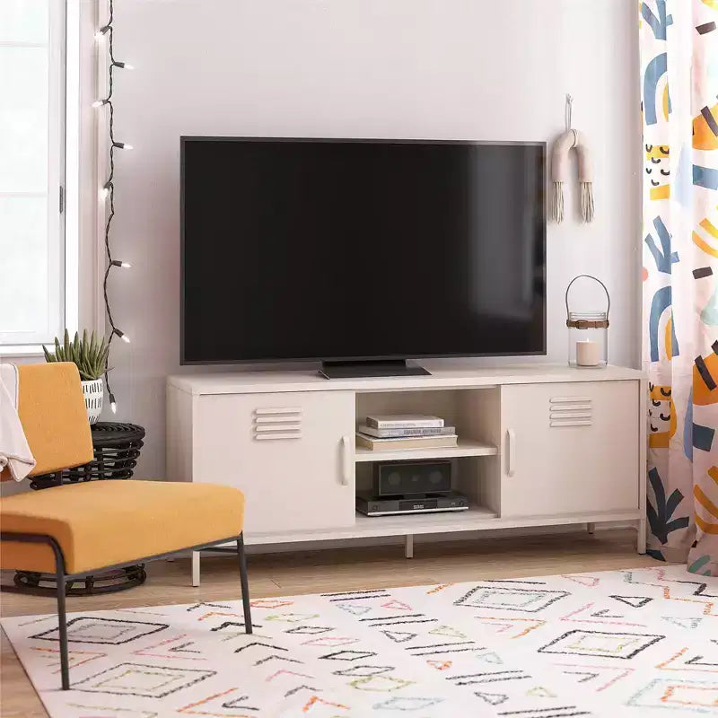 Meuble TV style casier métallique Novogratz Cache pour téléviseurs jusqu'à 65 pouces