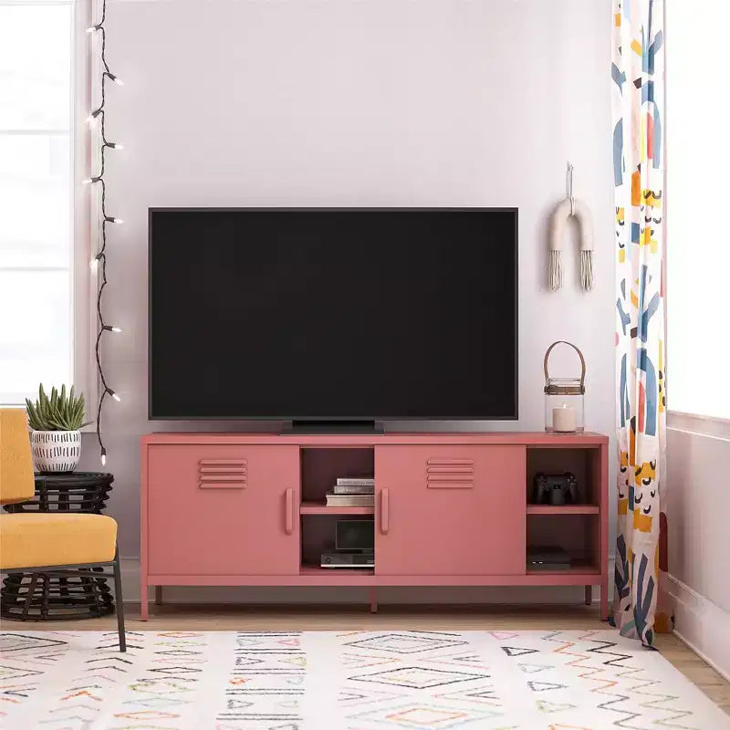 Meuble TV style casier métallique Novogratz Cache pour téléviseurs jusqu'à 65 pouces