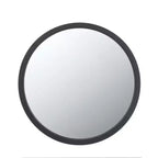 Miroir mural rond 20 x 20 avec cadre en bois et finition noire, miroir mural pour salon, salle à manger, hall d'entrée, salle de bain, bureau