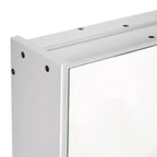 Armoire à pharmacie LED, 35,5 x 29,5 Armoire de toilette murale avec miroir, interrupteur tactile variateur, trois portes et chargement USB