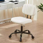 Rolling Swivel Task Chair: Adjustable Height, No Arms, 360 Rotation