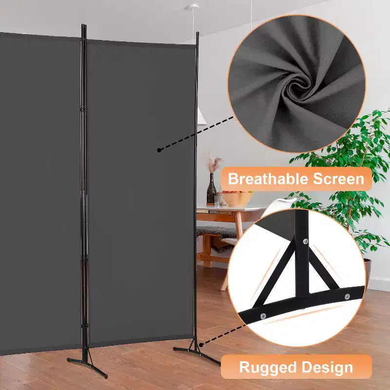 BestMassage Paravent pliable 3 panneaux de 1,8 m avec connecteur en plastique renforcé