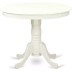 Ensemble de 5 pièces HomeStock pour cuisine avec une table à manger et 4 chaises en similicuir blanc lin